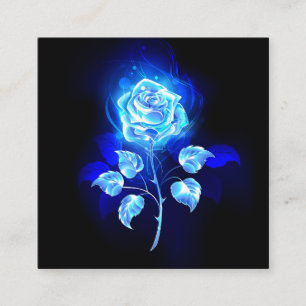 Cartão De Fidelidade Gravação de Rosa Azul
