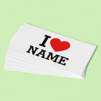 Cartão De Fidelidade I Nome do Coração