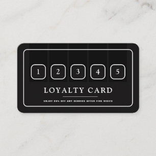 Cartão De Fidelidade Ícone profissional preto e branco