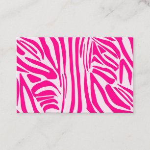 Cartão De Fidelidade Impressão zebra rosa