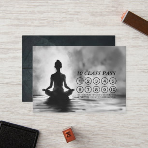 Cartão De Fidelidade Instrutor de Meditação de Yoga Lotus Classe de Dos
