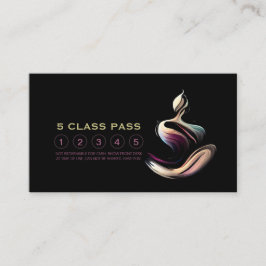 Cartão De Fidelidade Instrutor de Meditação de Yoga Lotus Pose 5 Passe