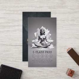 Cartão De Fidelidade Instrutor de Meditação de Yoga Reiki Master Class