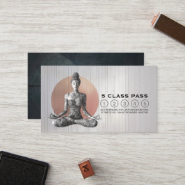 Cartão De Fidelidade Instrutor de Meditação de Yoga Reiki Master Class