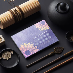 Cartão De Fidelidade Instrutor de Meditação Yoga 10 Classe Pass