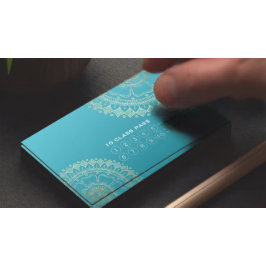 Cartão De Fidelidade Instrutor de Meditação Yoga Dourado Palala