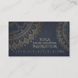 Cartão De Fidelidade Instrutor de Meditação YOGA Loyalty Punch Mandala