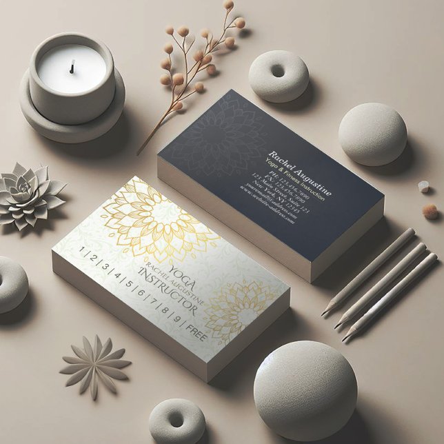 Cartão De Fidelidade Instrutor de Meditação YOGA Loyalty Punch Mandala (Criador carregado)