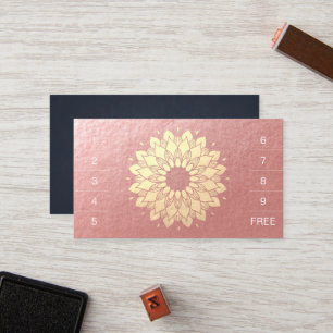 Cartão De Fidelidade Instrutor de Meditação Yoga Mandala Loyalty Punch