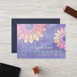 Cartão De Fidelidade Instrutor Yoga Mandala 10 Classe Pass