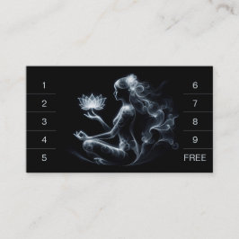 Cartão De Fidelidade Ioga Instrutor Lotus Meditação Pose Brilhante