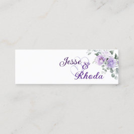 Cartão De Fidelidade Jesse & Rhoda Purple Floral Wedding Favour Tags 2