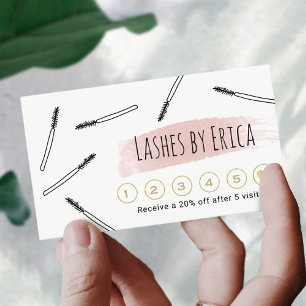 Cartão De Fidelidade Lashes Makeup Artist Cute Lash Bar Lealdade