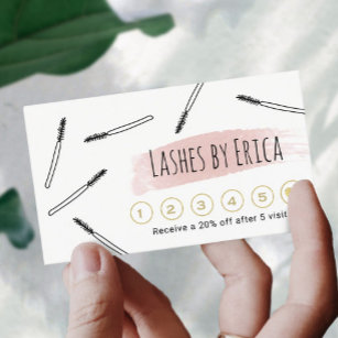 Cartão De Fidelidade Lashes Makeup Artist Cute Lash Bar Lealdade