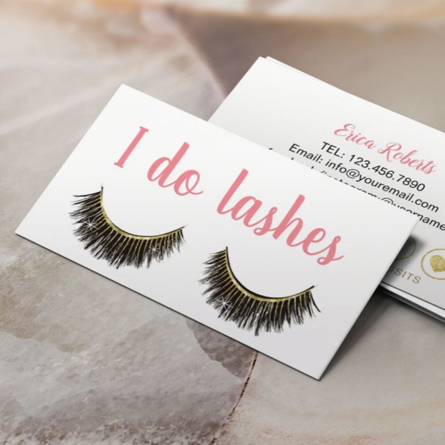 Cartão De Fidelidade Lashes Makeup Artista Modern Eyelash Lealdade (Criador carregado)