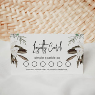 Cartão De Fidelidade Leafy Boho Floral
