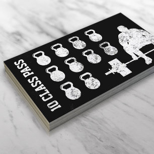 Cartão De Fidelidade Lealdade ao Criador de Bodybuilder do Treinador Pe