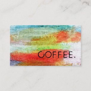 Cartão De Fidelidade Lealdade Café Punch Colorful Modern Wood Look #19