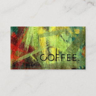 Cartão De Fidelidade Lealdade Café Punch Colorful Modern Wood Look #2