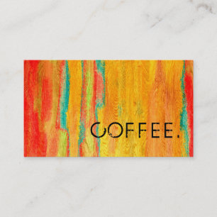 Cartão De Fidelidade Lealdade Café Punch Colorful Modern Wood Look #7