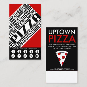 Cartão De Fidelidade lealdade da pizza (wordWEBs)