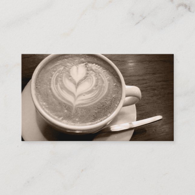 Cartão De Fidelidade lealdade de amor ao café (Frente)