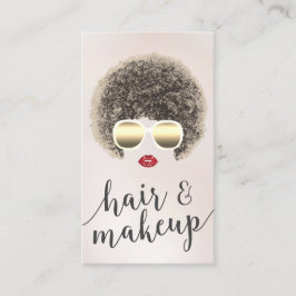 Cartão De Fidelidade Lealdade de Beleza de Cabelo Natural Moderno