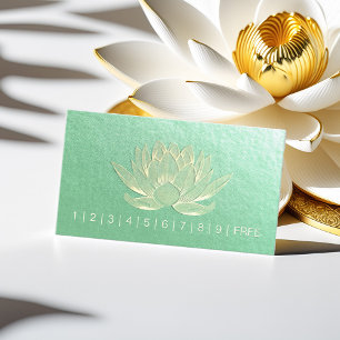 Cartão De Fidelidade Lealdade de instrução de meditação do YOGA Lotus P