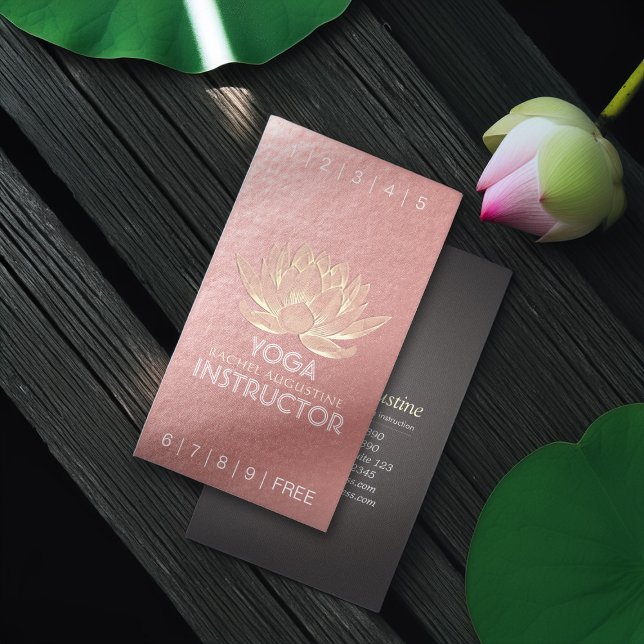 Cartão De Fidelidade Lealdade de instrução de meditação do YOGA Lotus P (Criador carregado)