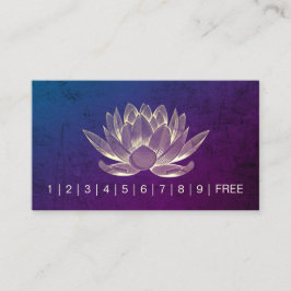 Cartão De Fidelidade Lealdade de instrução de meditação do YOGA Lotus P
