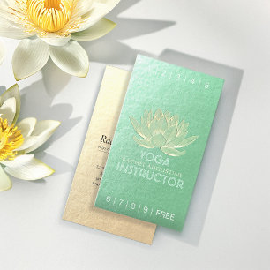 Cartão De Fidelidade Lealdade e Lotus do Instrutor de Meditação YOGA