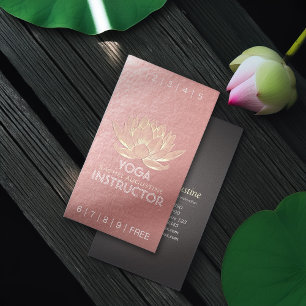 Cartão De Fidelidade Lealdade e Lotus do Instrutor de Meditação YOGA