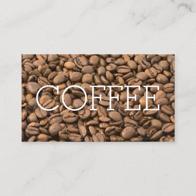 Cartão De Fidelidade Lealdade grande simples do café da palavra dos (Frente)