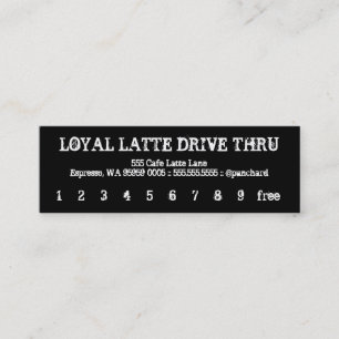 Cartão De Fidelidade Lealdade Latte Movimentação-Através de quebrado