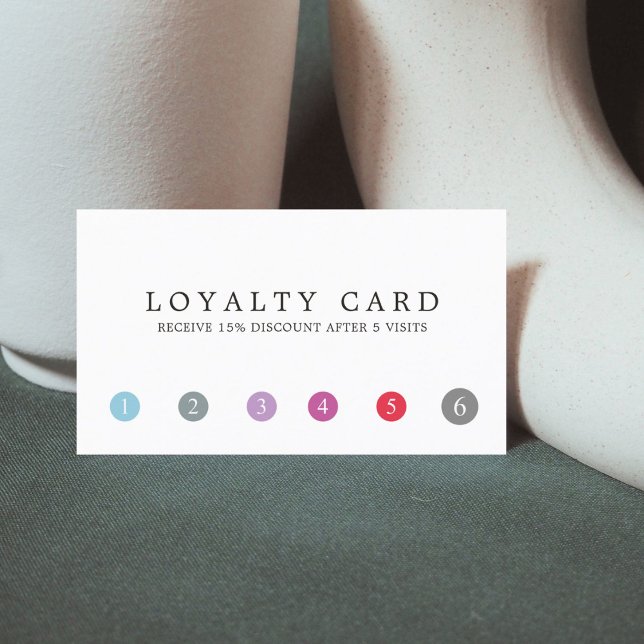 Cartão De Fidelidade Lealdade moderna de beleza colorida salão (Criador carregado)