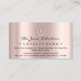 Cartão De Fidelidade Lealdade Placa Nutrição Herbos de Saúde Rosa 10 Ro