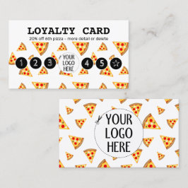 Cartão De Fidelidade Legal padrão de fatias de pizza Pizzeria Seu logot