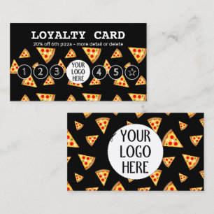 Cartão De Fidelidade Legal padrão de fatias de pizza Pizzeria Seu logot