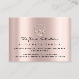 Cartão De Fidelidade Letras de saúde de nutrição de cartão-fidelidade R