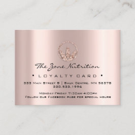 Cartão De Fidelidade Leyalty Card Nutrition Health Herbs Rosa 21