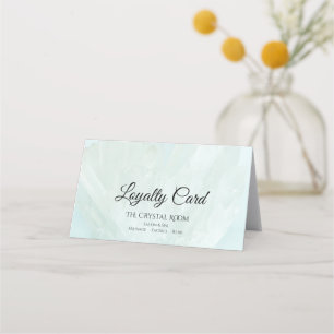 Cartão De Fidelidade Light Ice Blue Crystals Salon Spa