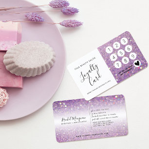 Cartão De Fidelidade Lilac Roxo Elegante