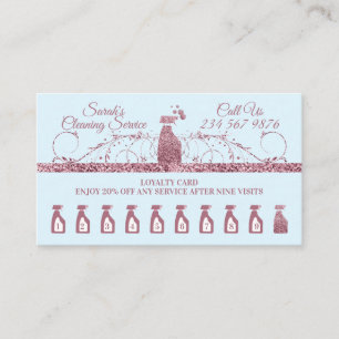 Cartão De Fidelidade Limpeza Física Janitorial do Maid