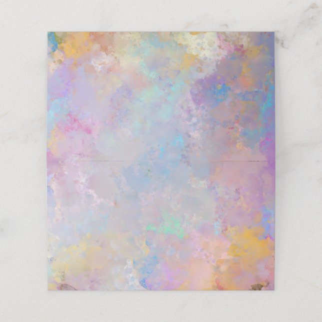 Cartão De Fidelidade Linda Abstrato Splatter Watercolor (Exterior/Desdobrado)