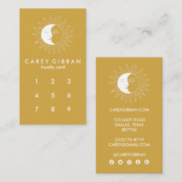 Cartão De Fidelidade Linha Elegante de Chic Moon & Sun Desenho PERSONAL