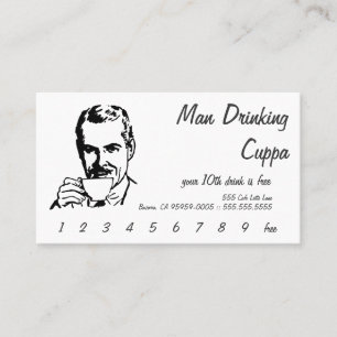 Cartão De Fidelidade Linha manhã Cuppa da arte