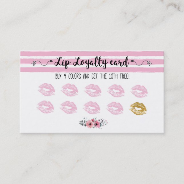 Cartão De Fidelidade Lipsense loyalty card (Frente)