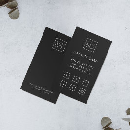 Cartão De Fidelidade Logotipo comercial ao quadrado personalizado Recom