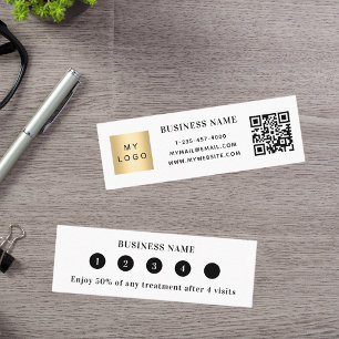 Cartão De Fidelidade Logotipo comercial do código Qr