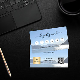 Cartão De Fidelidade Logotipo comercial do código qr da foto